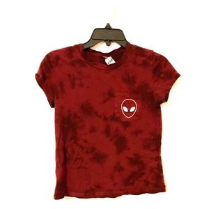 Crop top alien shirt